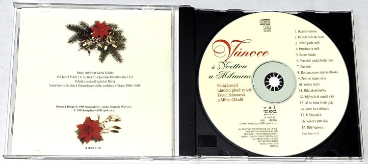 Yvetta Simonová & Milan Chladil – Vánoce S Yvettou A Milanem 1999 CD