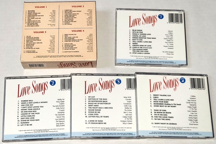 Various – Love Songs Volume 1989 (1 - 4), 4CD Box Set