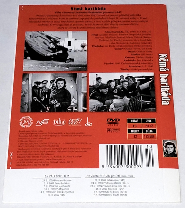 Němá barikáda 1949 DVD (nerozbalené)