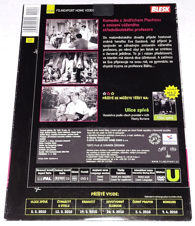 Červená ještěrka 1948 DVD (nerozbalené)