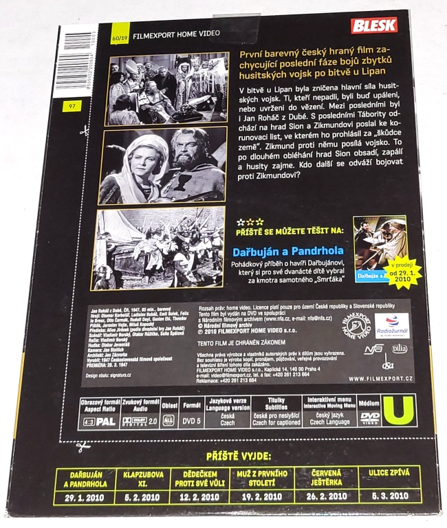 Jan Roháč z Dubé 1947 DVD (nerozbalené)