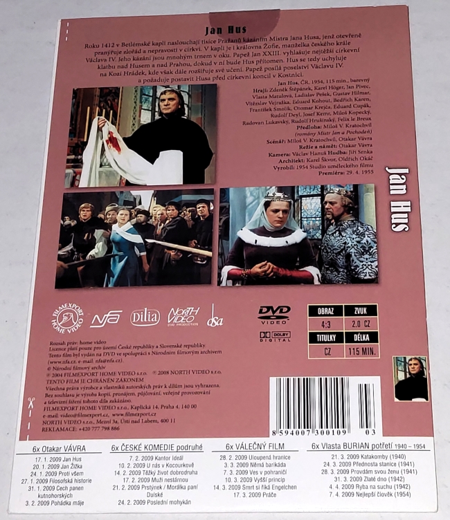 Jan Hus 1954 DVD (nerozbalené)