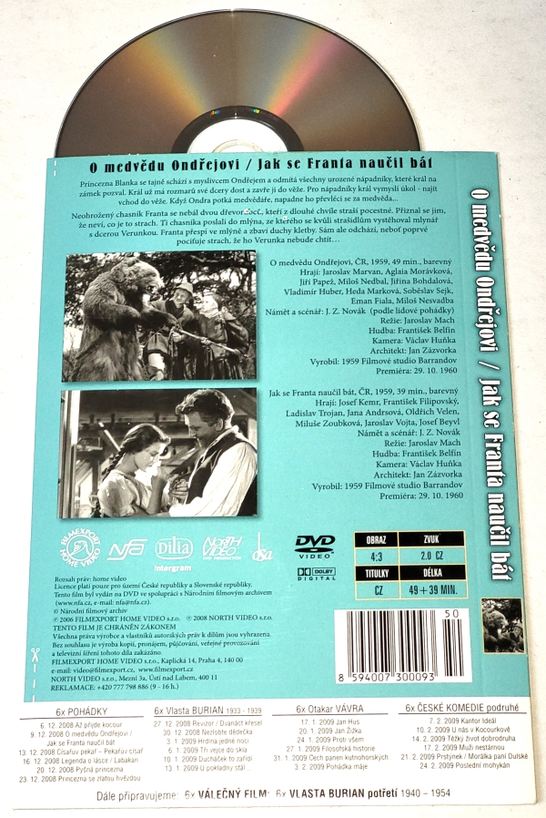 O medvědu Ondřejovi / Jak se Franta naučil bát 1959 DVD