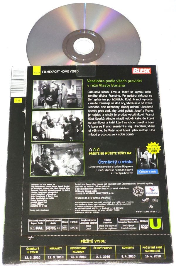 Ulice zpívá 1939 DVD