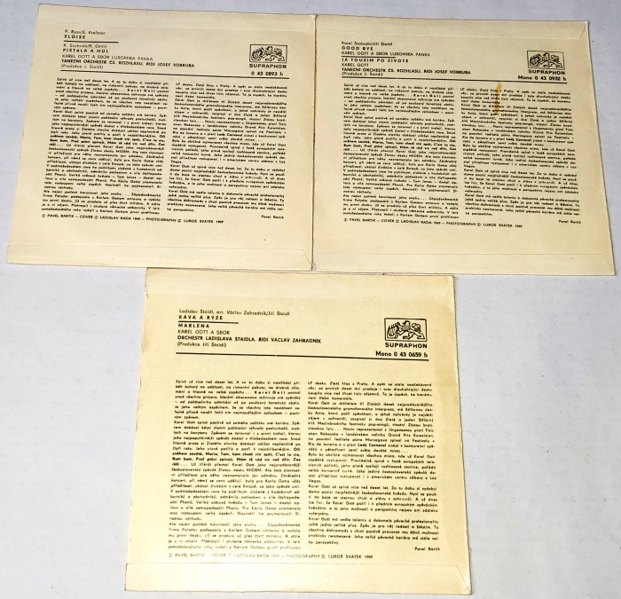 Karel Gott, Set 3 x Vinyl 7" Single