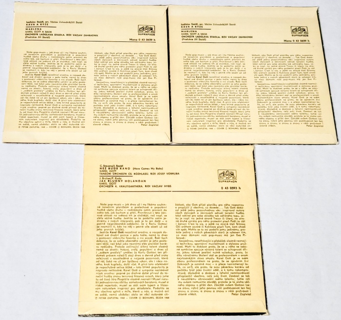 Karel Gott, Set 3 x Vinyl 7" Single