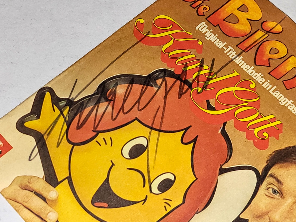 Karel Gott – Die Biene Maja 1977, Vinyl 7" Single (autogram, podpis)