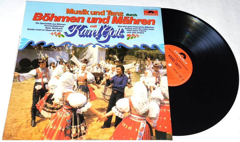 Karel Gott – Musik Und Tanz Durch Böhmen Und Mähren Mit Karel Gott 1976 EX+, VYPRANÁ Vinyl (LP)