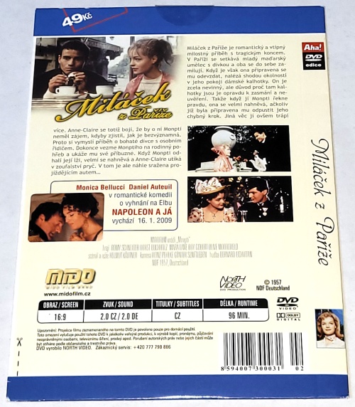Miláček z Paříže 1957 DVD, nerozbalené