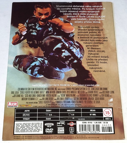 ZáleStreet Fighter: Poslední boj 1994 DVD, nerozbalené