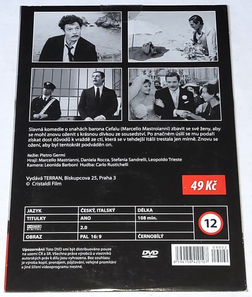 Rozvod po italsku 1961 DVD, nerozbalené