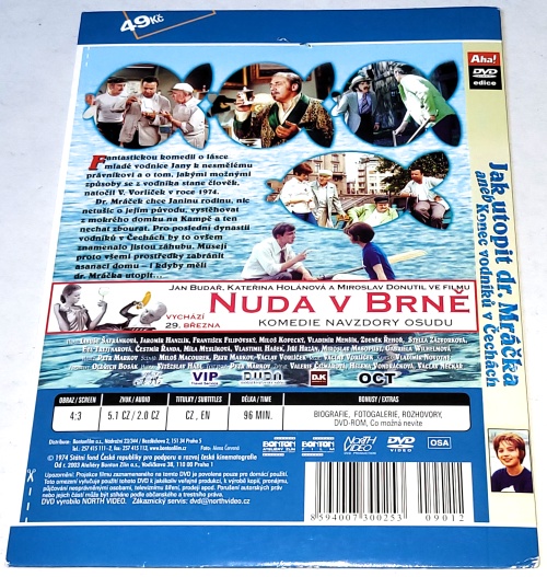 Jak utopit Dr. Mráčka aneb Konec vodníků v Čechách 1974 DVD, nerozbalené