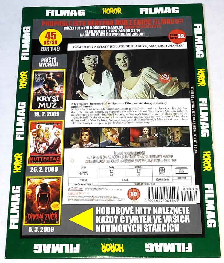 Draculovy nevěsty 1960 DVD, nerozbalené
