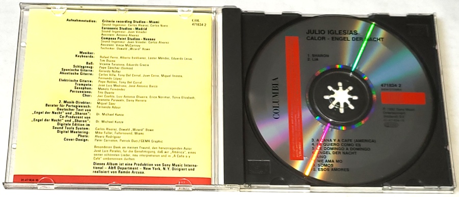 Julio Iglesias – Calor - Engel Der Nacht 1992 CD