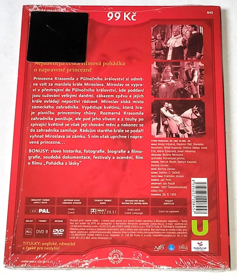Pyšná princezna 1952 DVD, nerozbalené