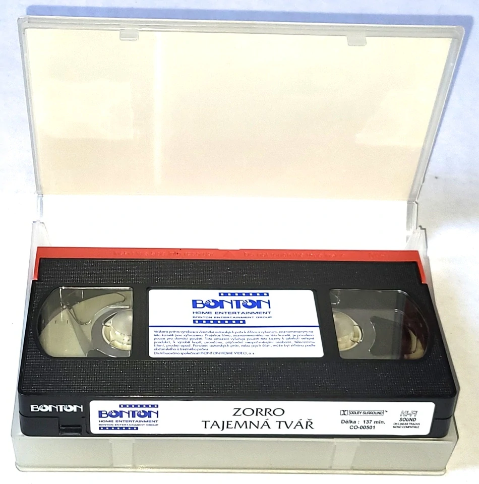 Zorro: Tajemná tvář - VHS kazeta Original