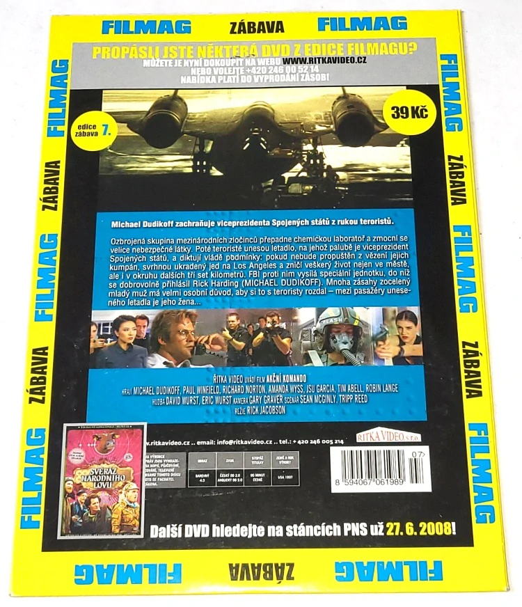 Akční komando 1997 DVD, nerozbalené