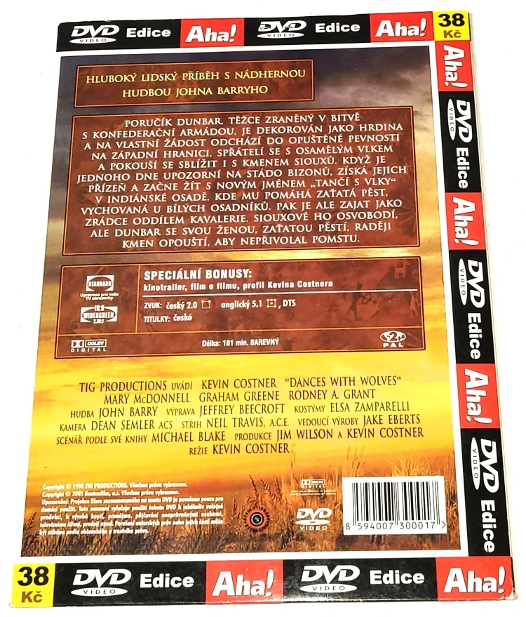 Tanec s vlky 1990 DVD, nerozbalené