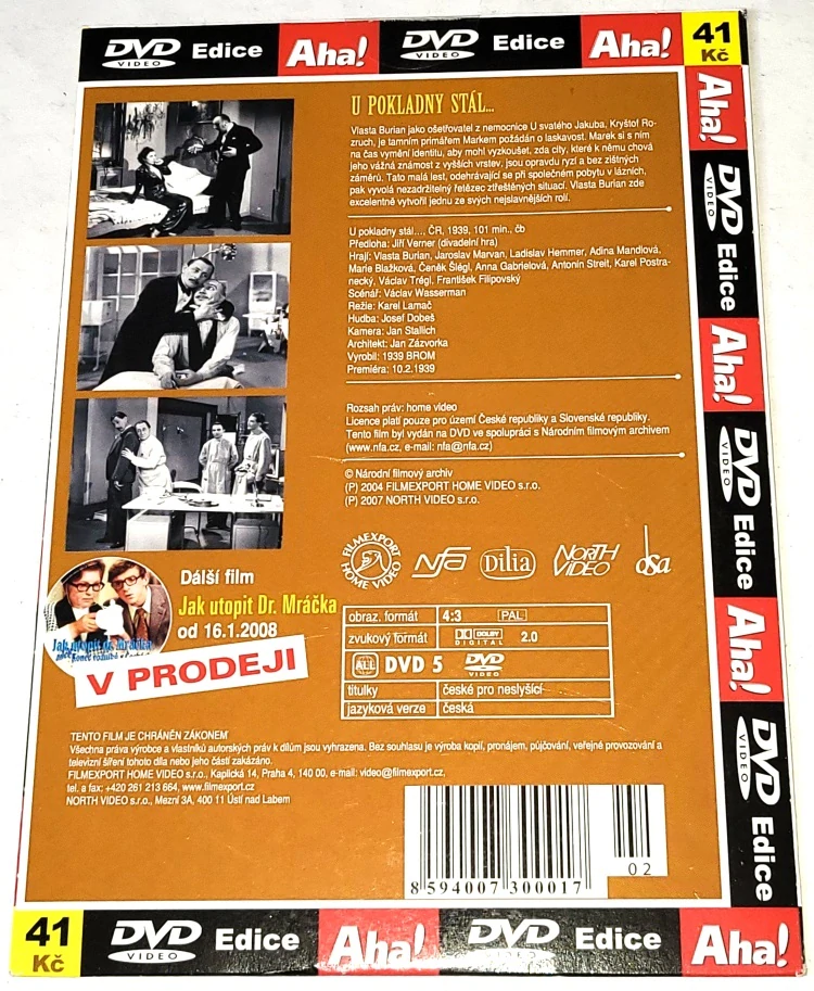 U pokladny stál... 1939 DVD, nerozbalené
