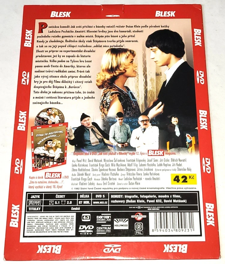Jak svět přichází o básníky 1982 DVD, nerozbalené