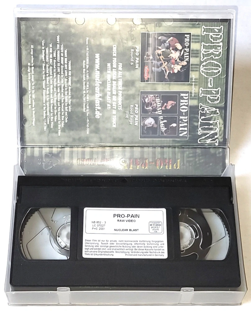 PRO-PAIN RAW VIDEO / VHS kazeta