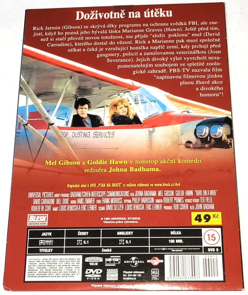 Pták na drátě 1990 DVD, nerozbalené