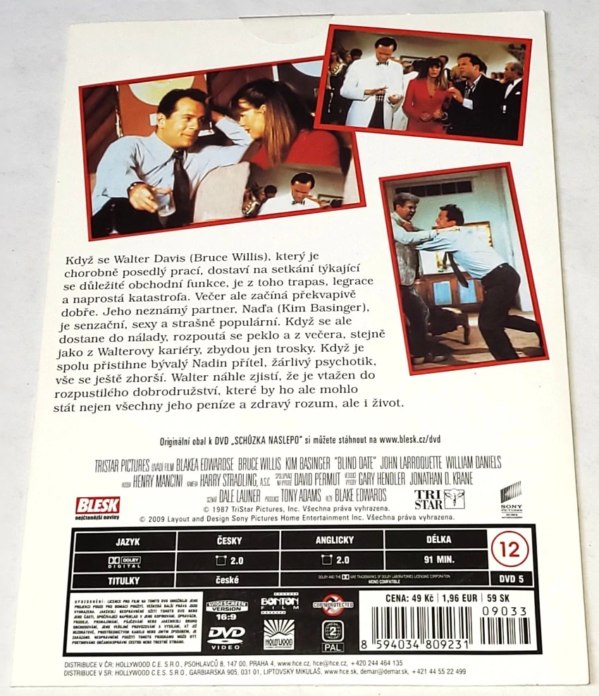 Schůzka naslepo 1987 DVD, nerozbalené