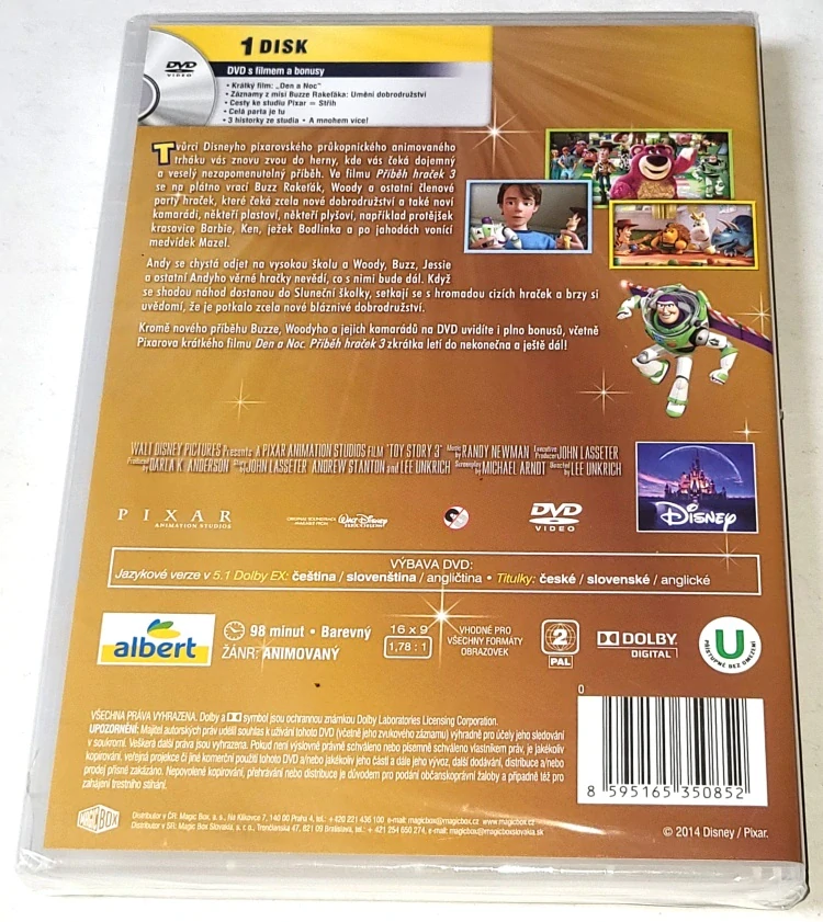 Toy Story 3: Příběh hraček 2010 DVD, nerozbalené