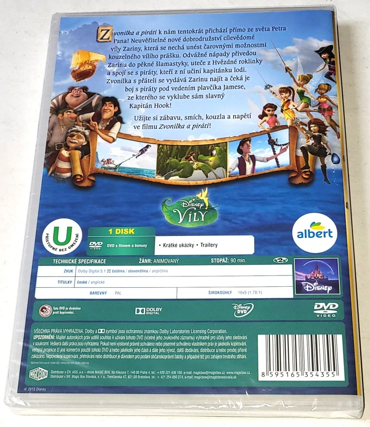 Zvonilka a piráti 2014 DVD, nerozbalené