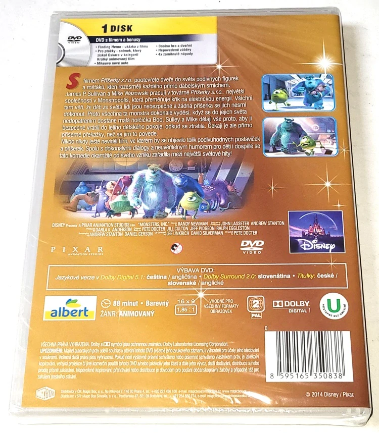Příšerky s.r.o. 2001 DVD, nerozbalené