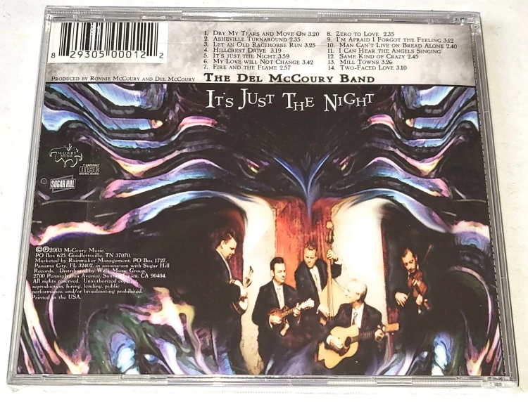 The Del McCoury Band – It's Just The Night 2003 CD (nové, nerozbalené)