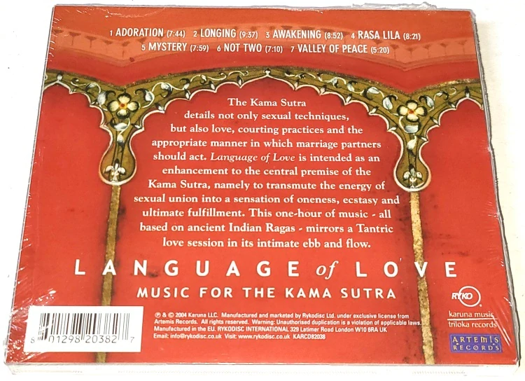 Craig Pruess – Language Of Love - Music For The Kama Sutra 2004 CD (nové, nerozbalené)