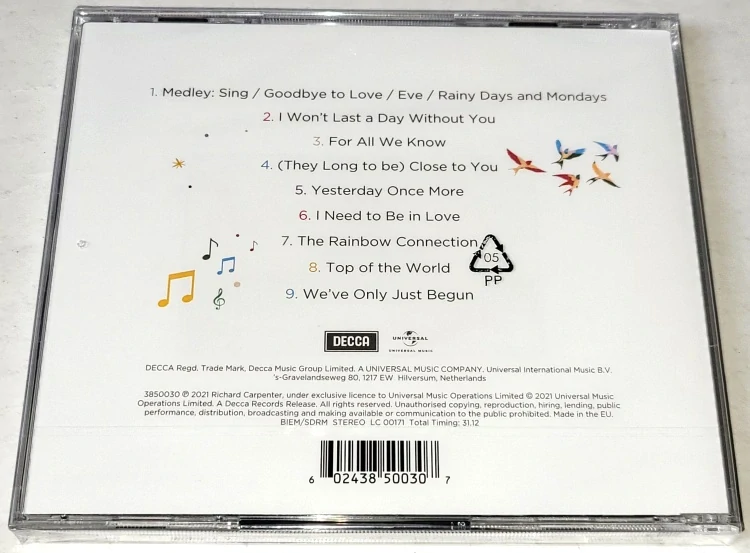 Richard Carpenter – Richard Carpenter's Piano Songbook 2022 CD (nové, nerozbalené)