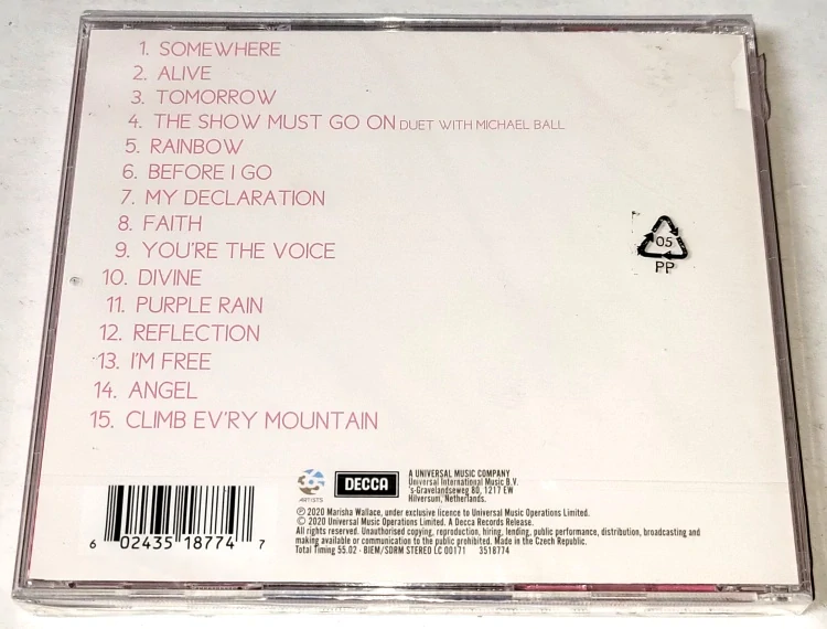 Marisha Wallace – Tomorrow 2020 CD (nové, nerozbalené)