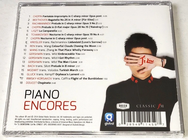 Ji Liu – Piano Encores 2015 CD (nové, nerozbalené)