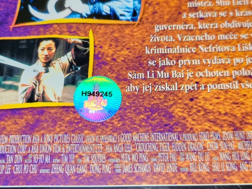 Tygr a drak 2000 / VHS kazeta Original