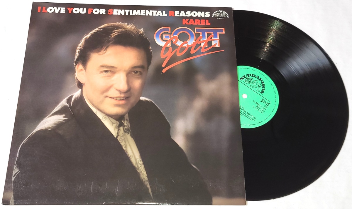 Karel Gott – I Love You For Sentimental Reasons 1990 NM, VYPRANÁ Vinyl (LP)