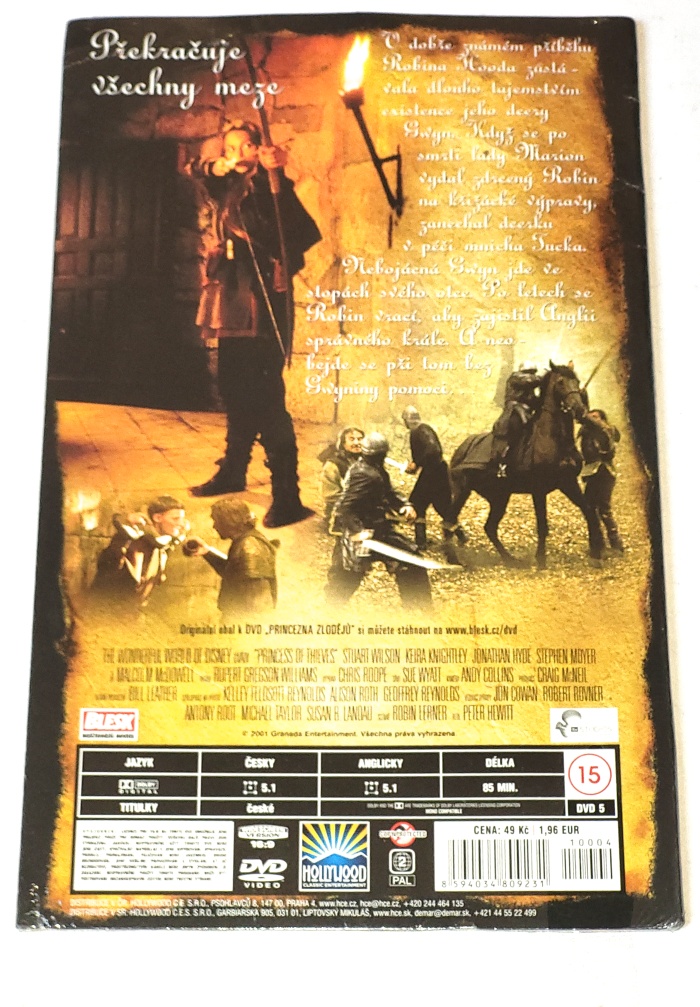 Princezna zlodějů 2001 DVD (nové, zabalené)
