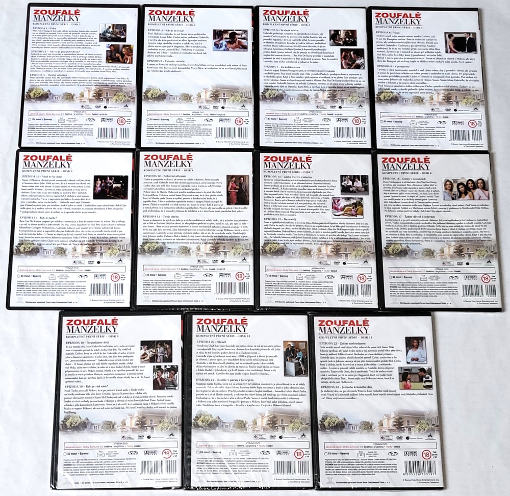 Zoufalé manželky - Kompletní 1. série (11 x DVD) nové, nerozbalené