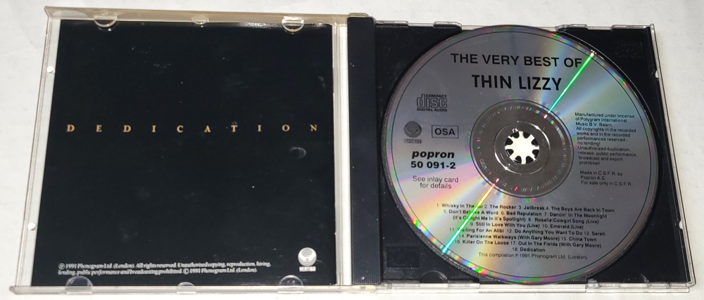 Thin Lizzy – Dedication: The Very Best Of Thin Lizzy 1991 CD