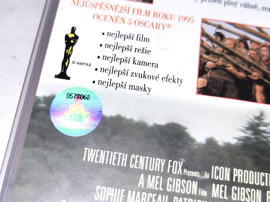 Statečné srdce 1996 / VHS kazeta Original