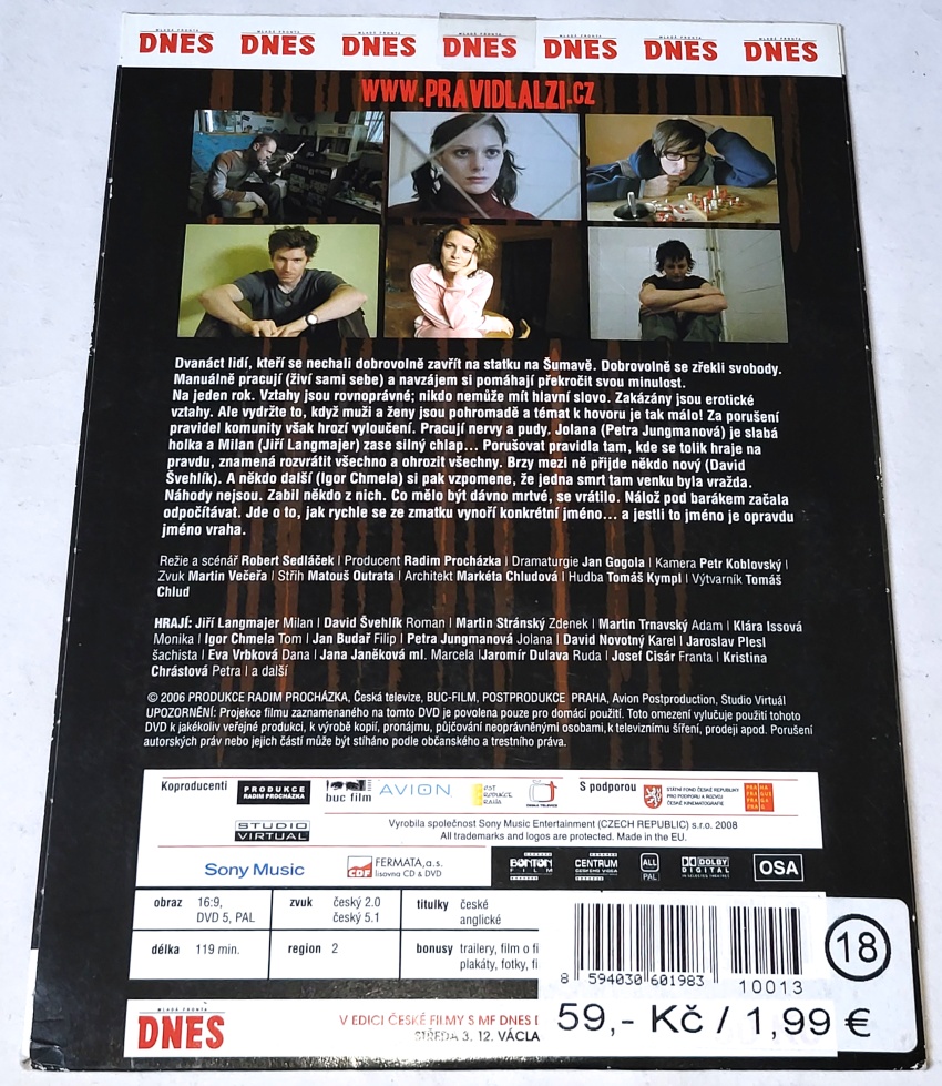 Pravidla lži 2006 DVD (nové, zabalené)