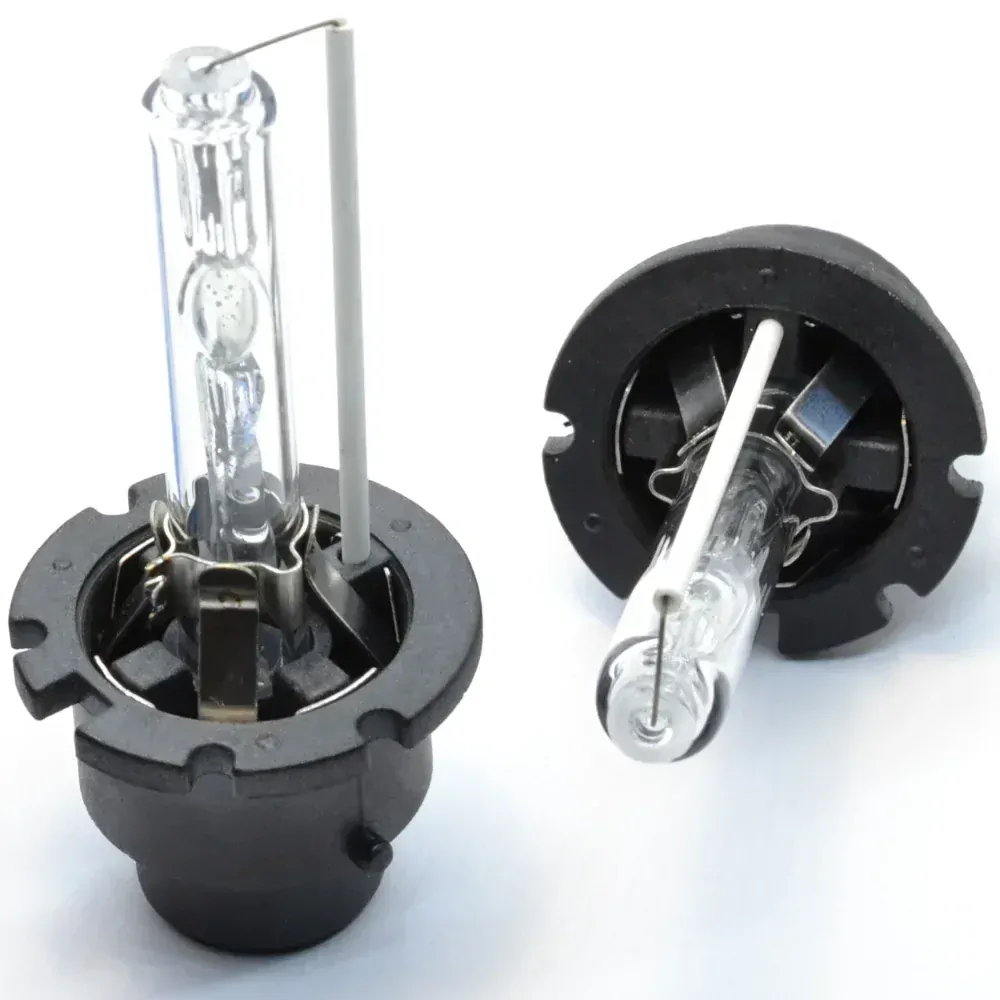 Sada 2 výbojky D2S - 6000K (kovové úchyty) + 2 LED žárovky W5W T10 - Bílá (COB LED)