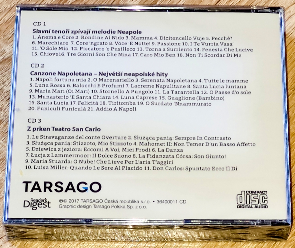 SVĚTOVÉ HUDEBNÍ METROPOLE, NEAPOL - 2017, 3 CD (nerozbalené)