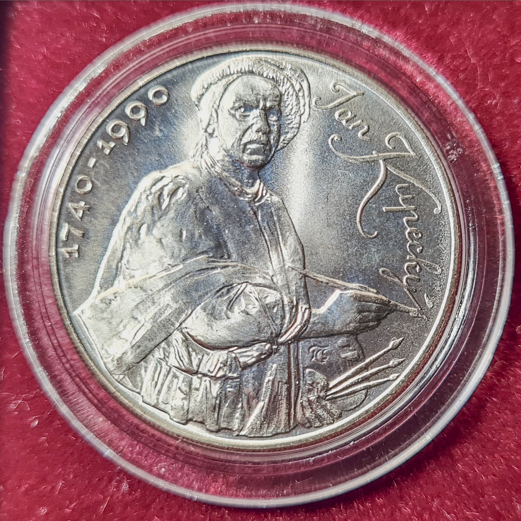 Ag 100 Koruna 1990 Jan Kupecký mince