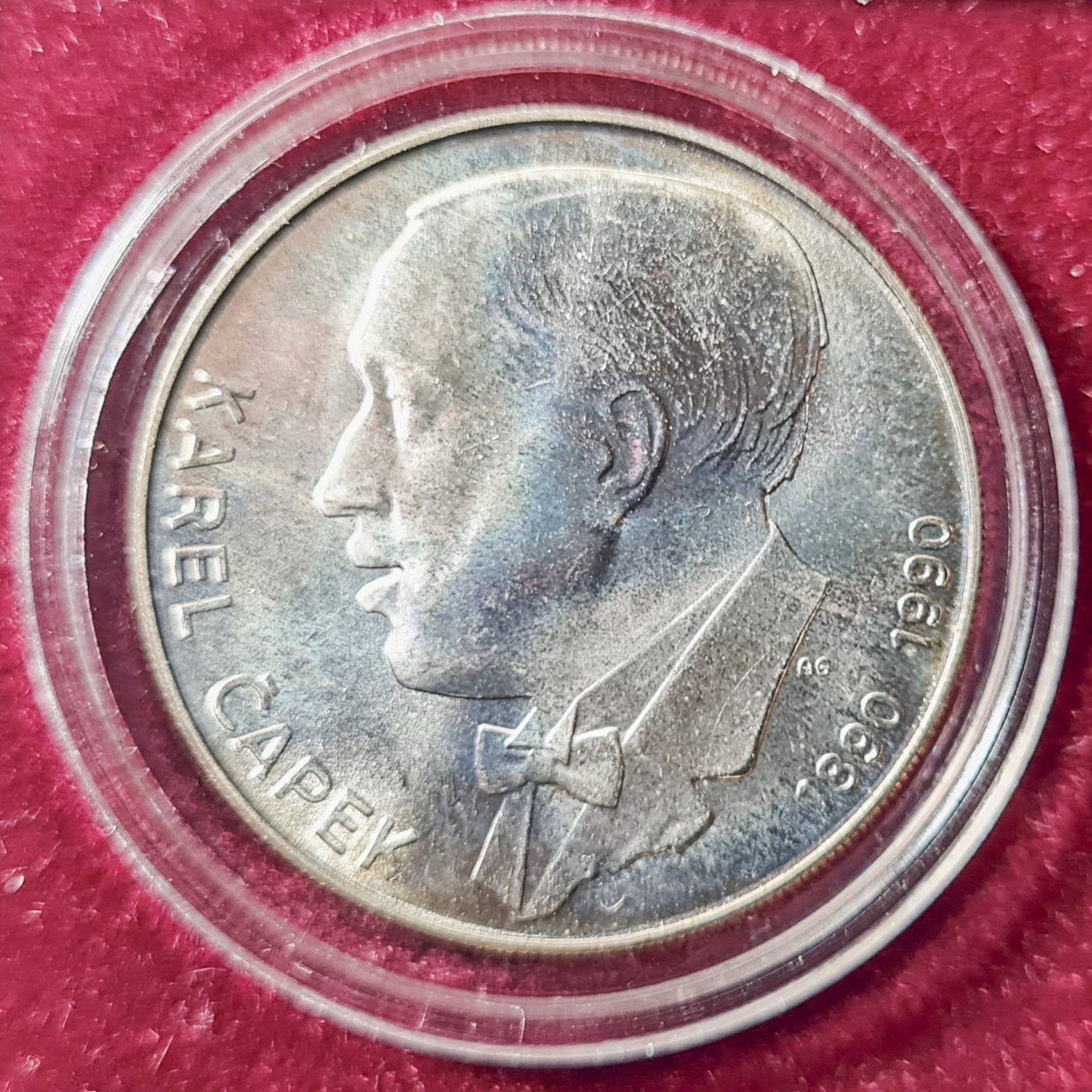 Ag 100 Koruna 1990, Karel Čapek mince