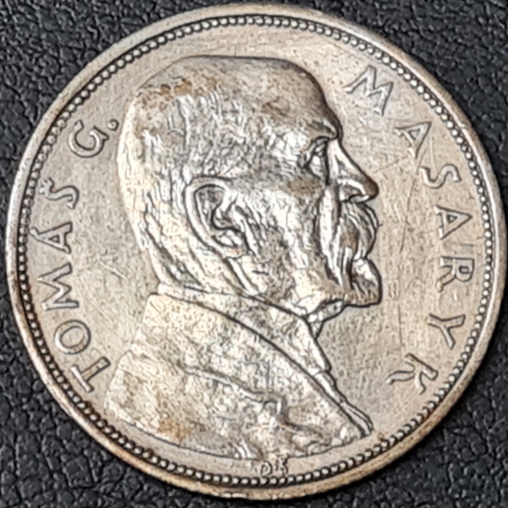 Ag 10 koruna 1928 - T. G. Masaryk, mince