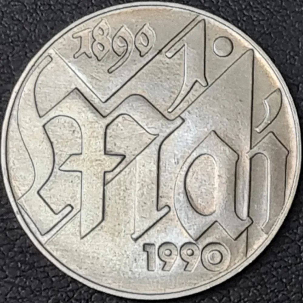 10 Mark 100 Jahre 1. Mai DDR 1990, mince
