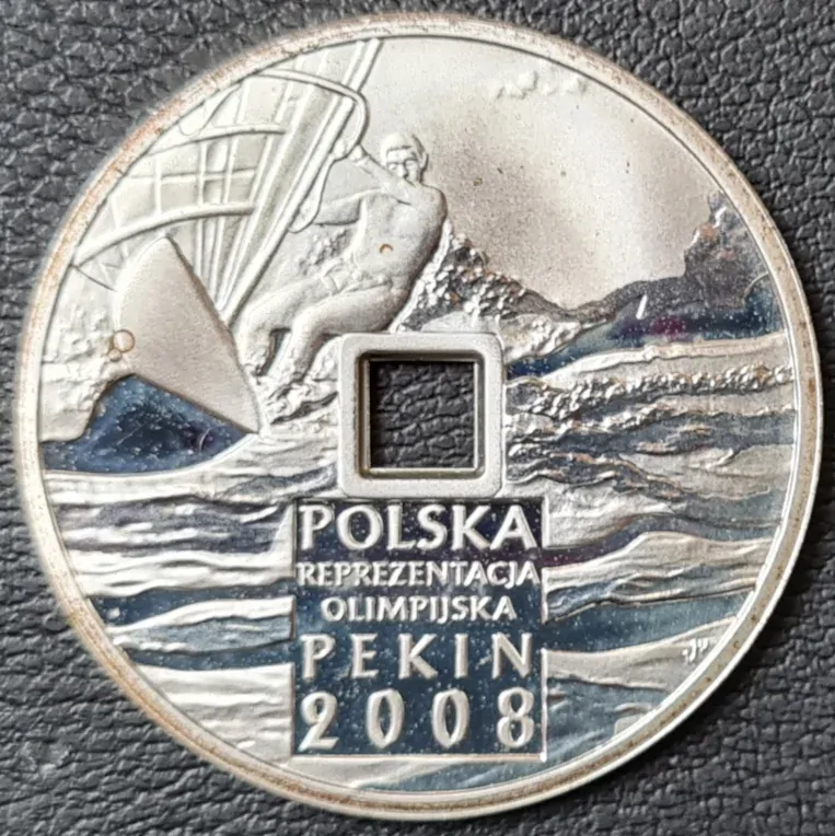 Ag 10 zlotých, Olympijské hry Peking 2008 Polsko, mince Proof