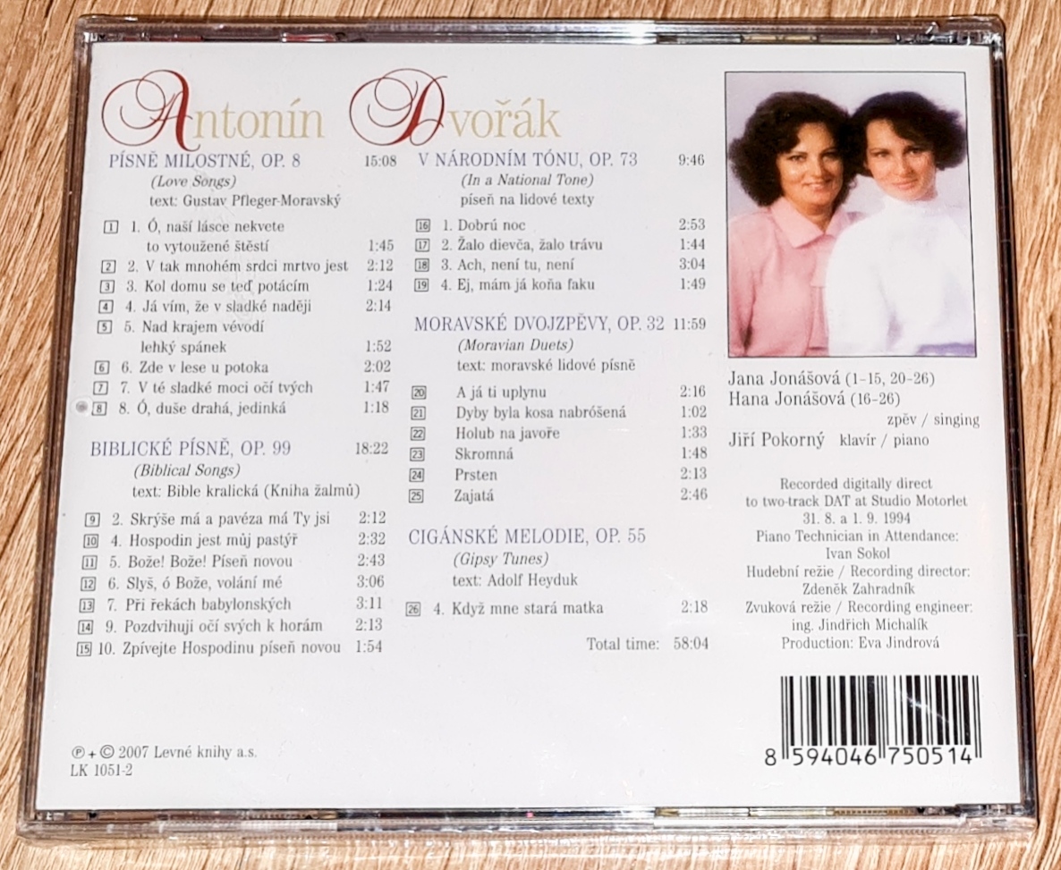 Antonín Dvořák - Písně milostné 2007 CD (nerozbalené)